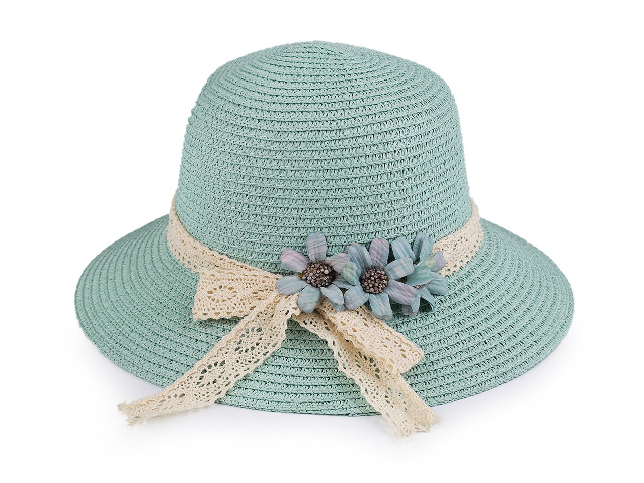 Dívčí letní klobouk / slamák, barva 6 mint
