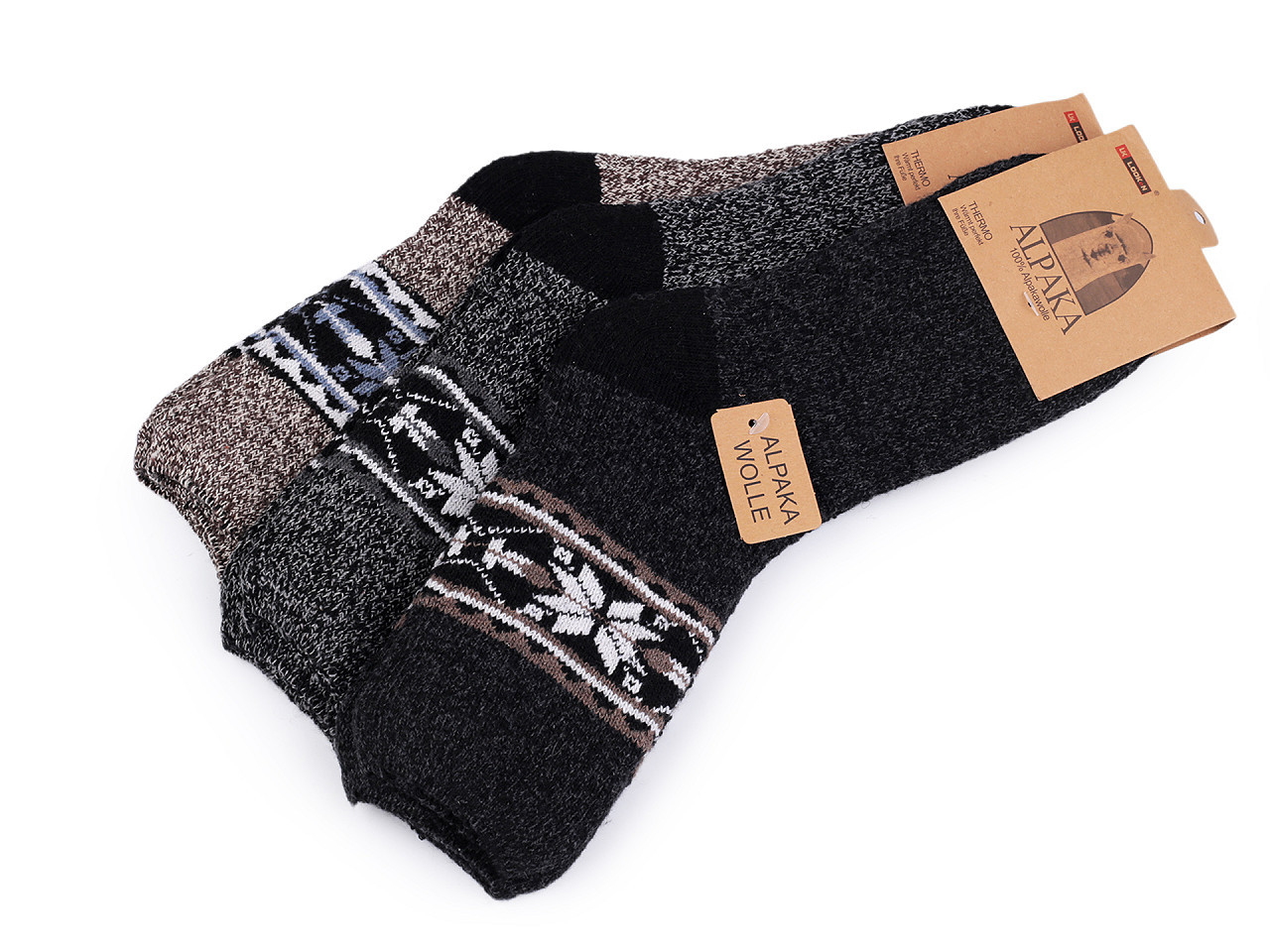 Pánské ponožky thermo Alpaka, barva 3 (39-43) mix náhodný