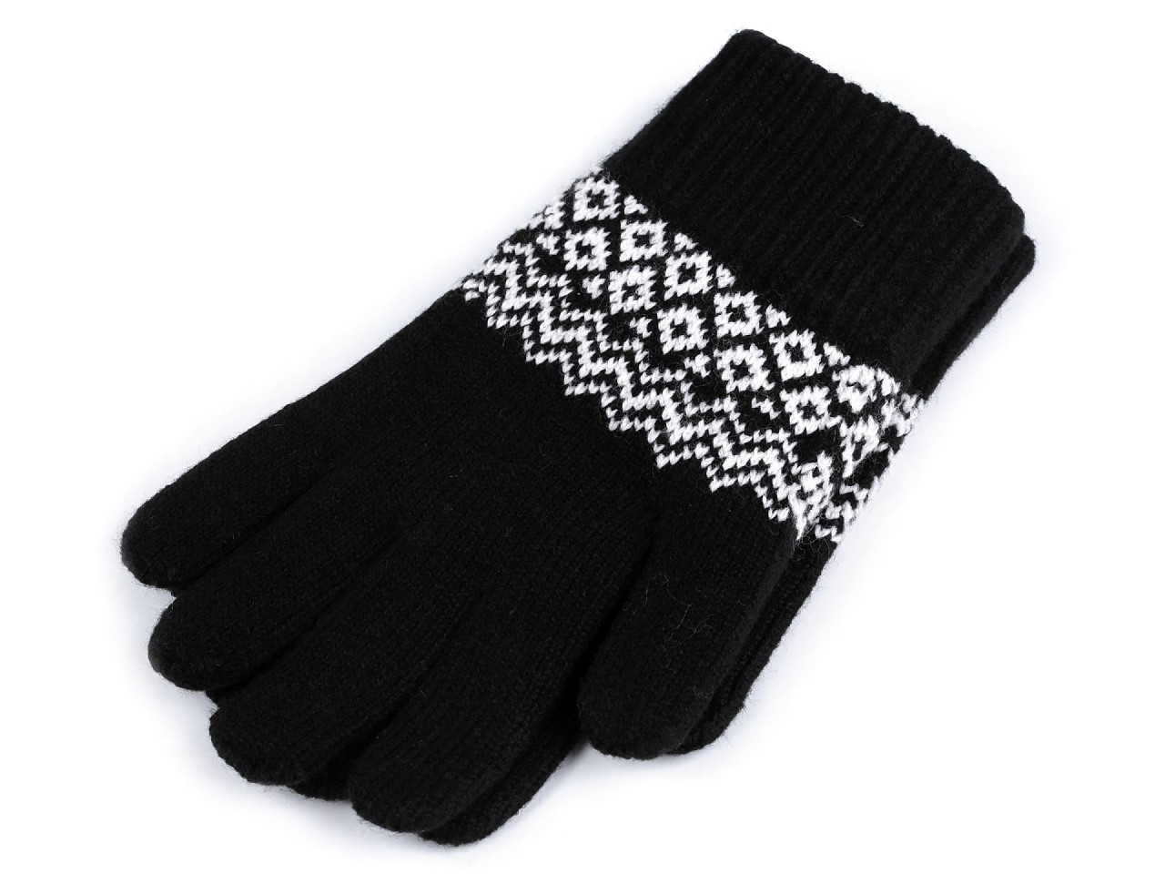 Dámské / dívčí pletené rukavice, barva 5 černá