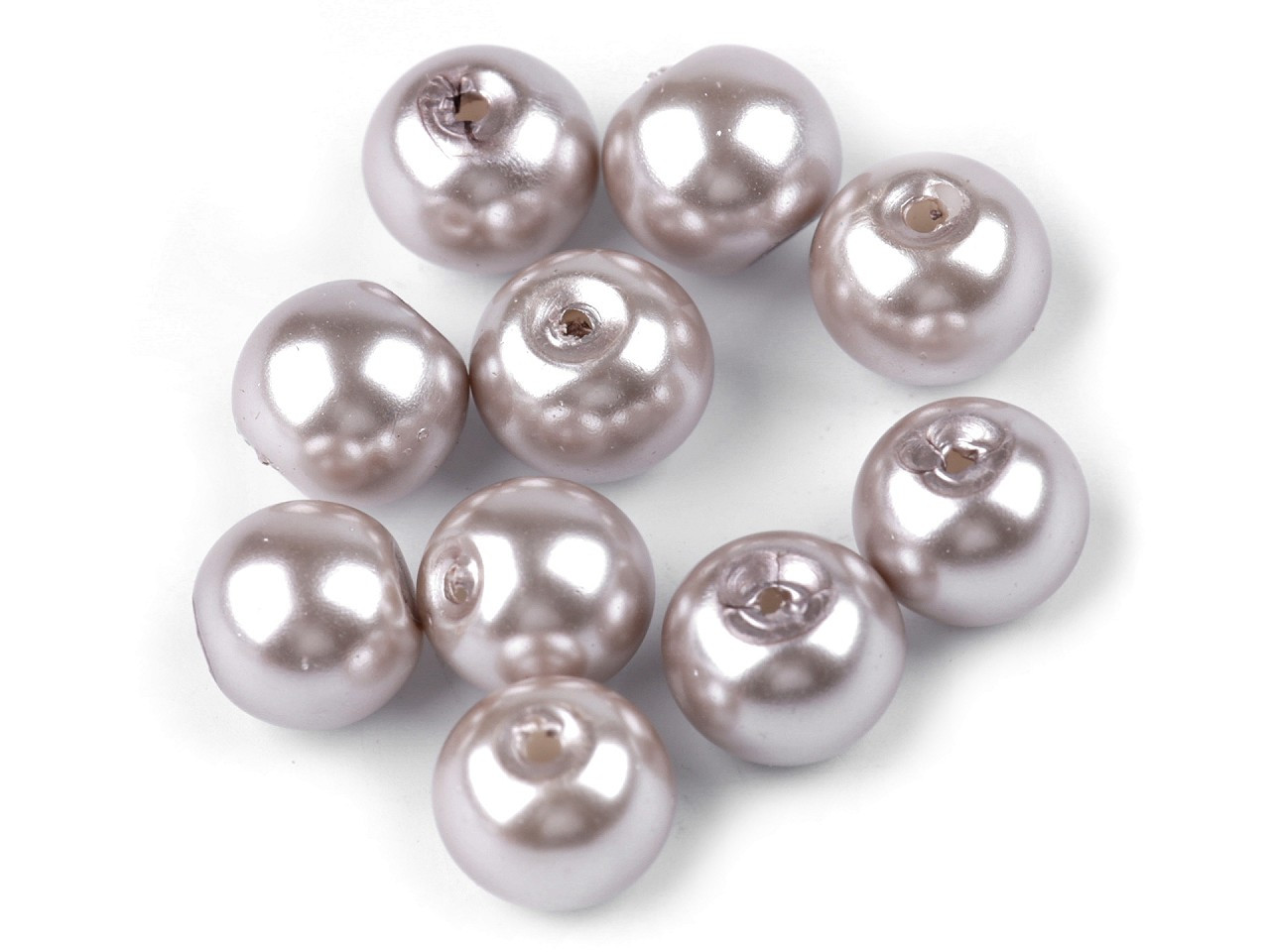 Skleněné voskové perly Ø8 mm, barva 31B šedobéžová