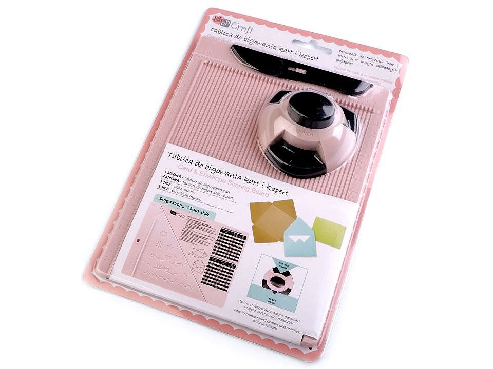 Fotografie Rýhovací deska na obálky, barva růžová mlhově