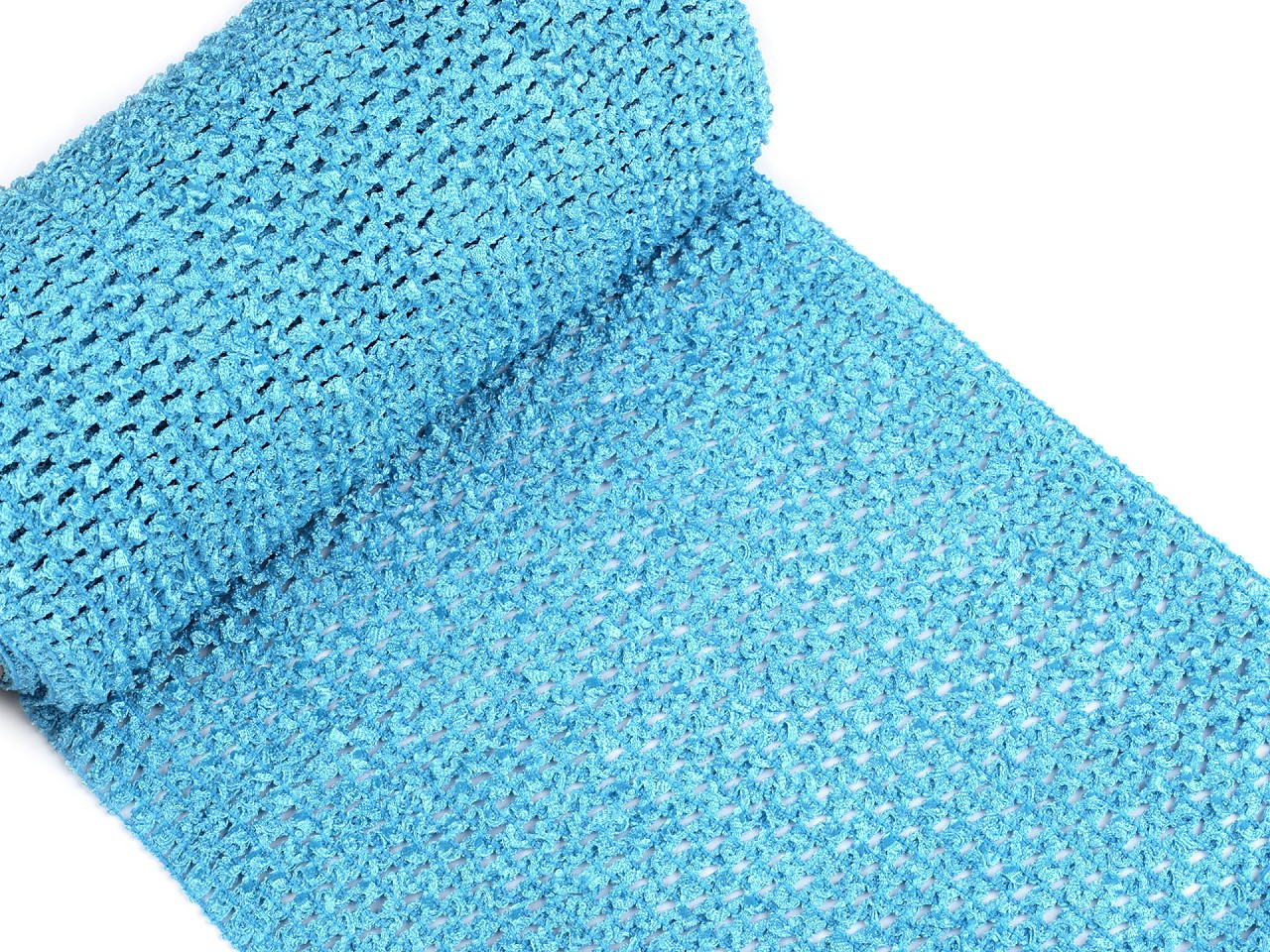 Síťovaná pruženka šíře 24-25 cm pro výrobu tutu sukýnek, barva 7 modrá tyrkys