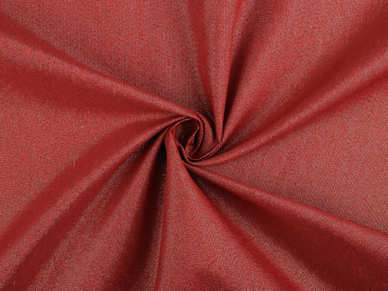 Dekorační látka Loneta s lurexem oboustranná, barva 6 (125 g/m²) červená