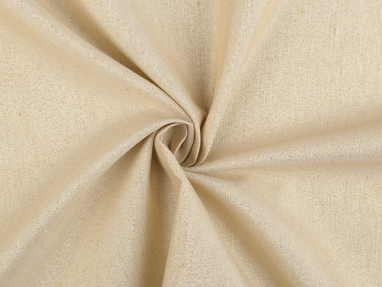 Dekorační látka Loneta s lurexem oboustranná, barva 5 (125 g/m²) zlatá sv.