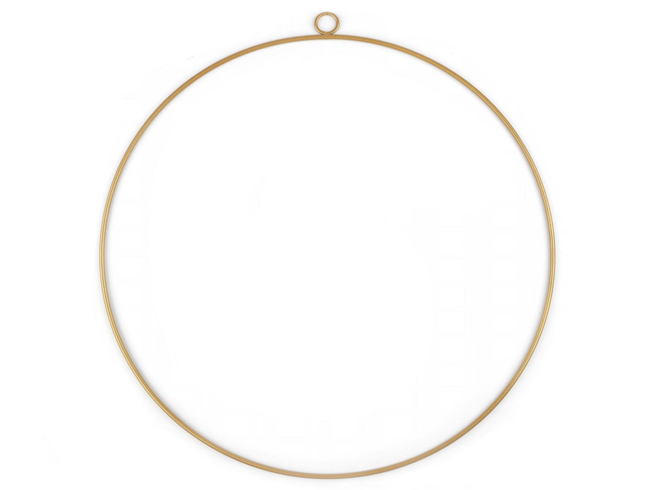 Kovový kruh na lapač snů / k dekorování Ø40 cm, barva zlatá mat