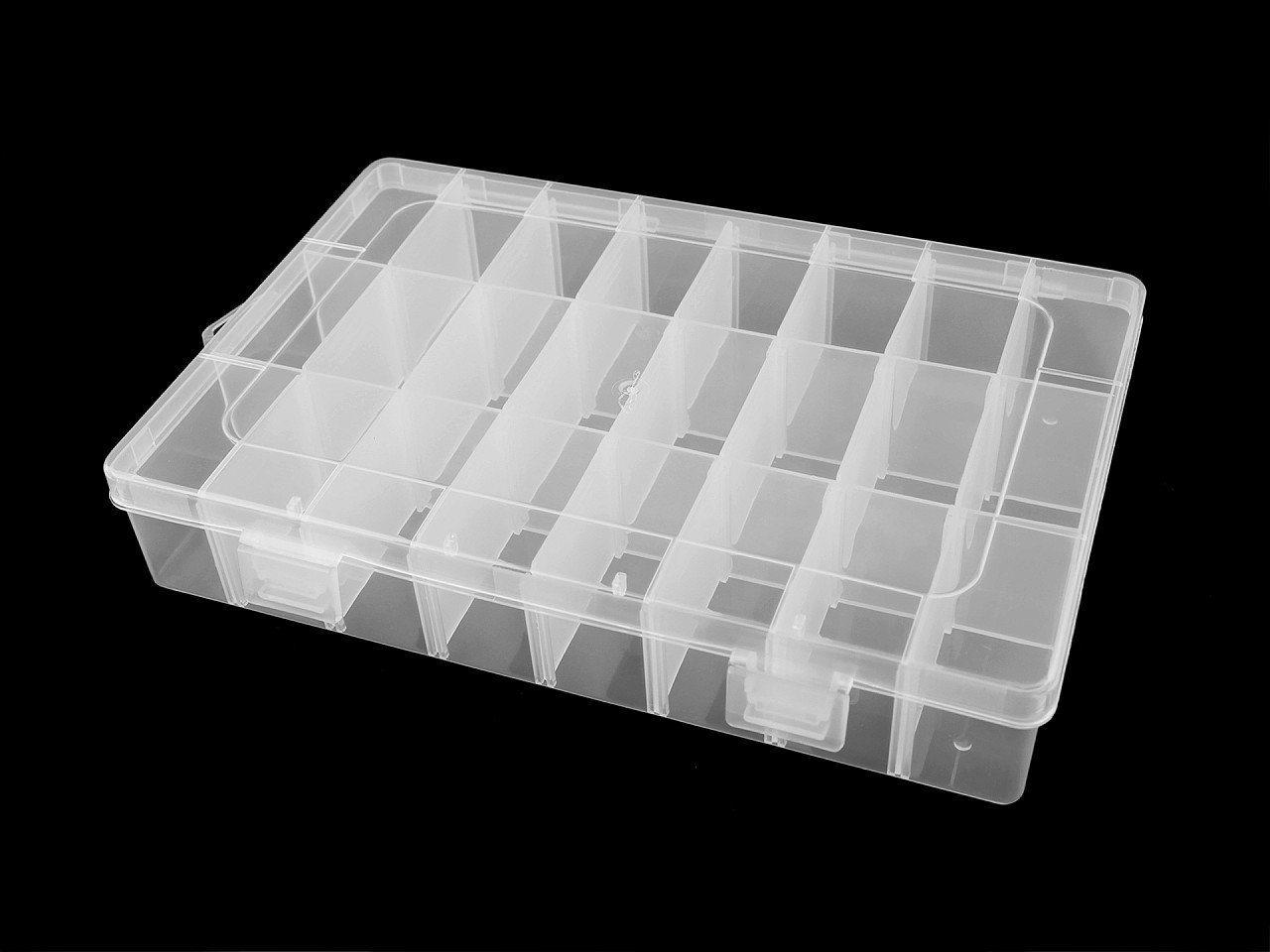 Plastový box / zásobník 13x19,5x3,6 cm, barva transparent