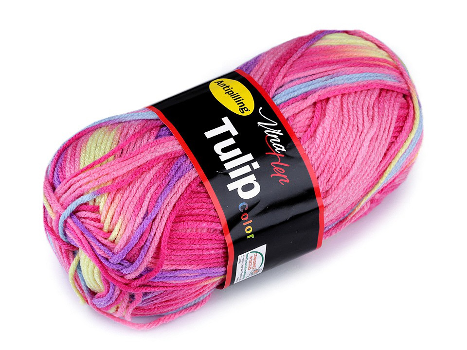 Pletací příze Tulip color 100 g, barva 1 (5601) pink