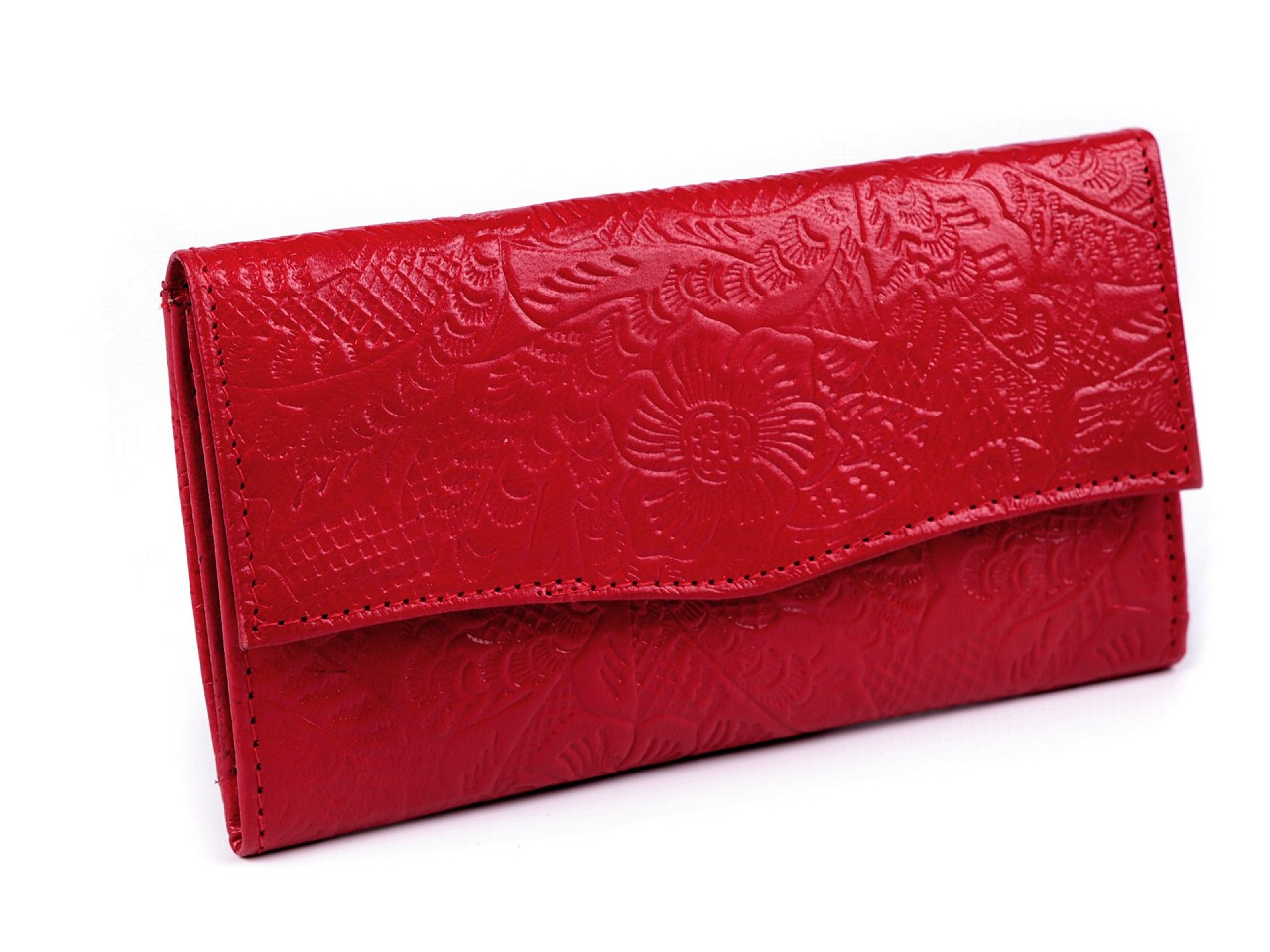 Dámská peněženka kožená 9x17,5 cm, barva 1 červená
