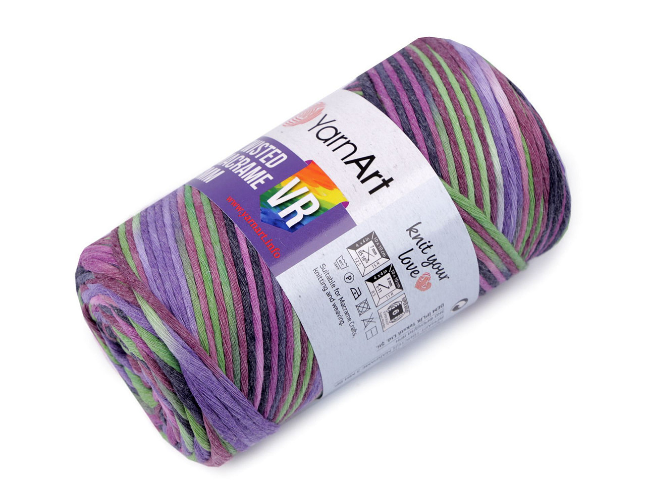 Pletací příze Twisted Macrame 250 g, barva 10 (926) fialová