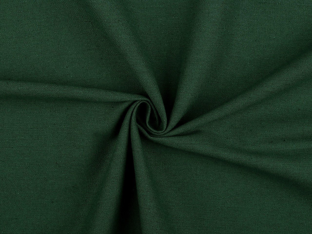 Bavlněná látka / imitace lnu, barva 12 (39) zelená tm.