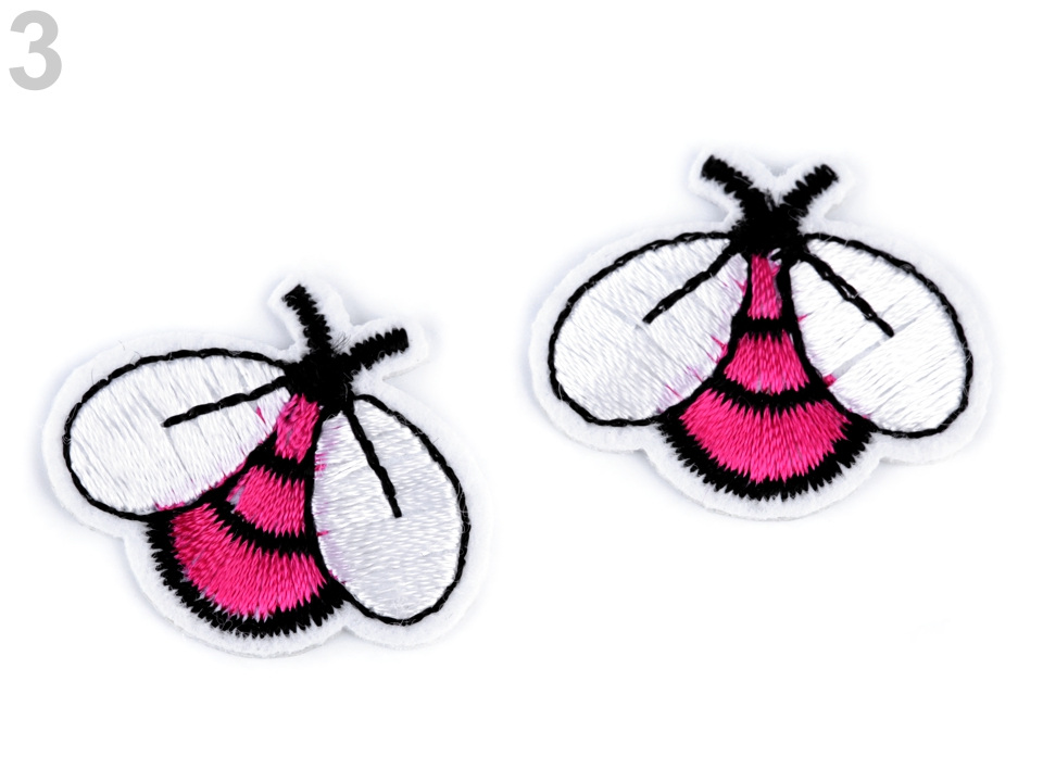 Nažehlovačka včela, barva 3 pink