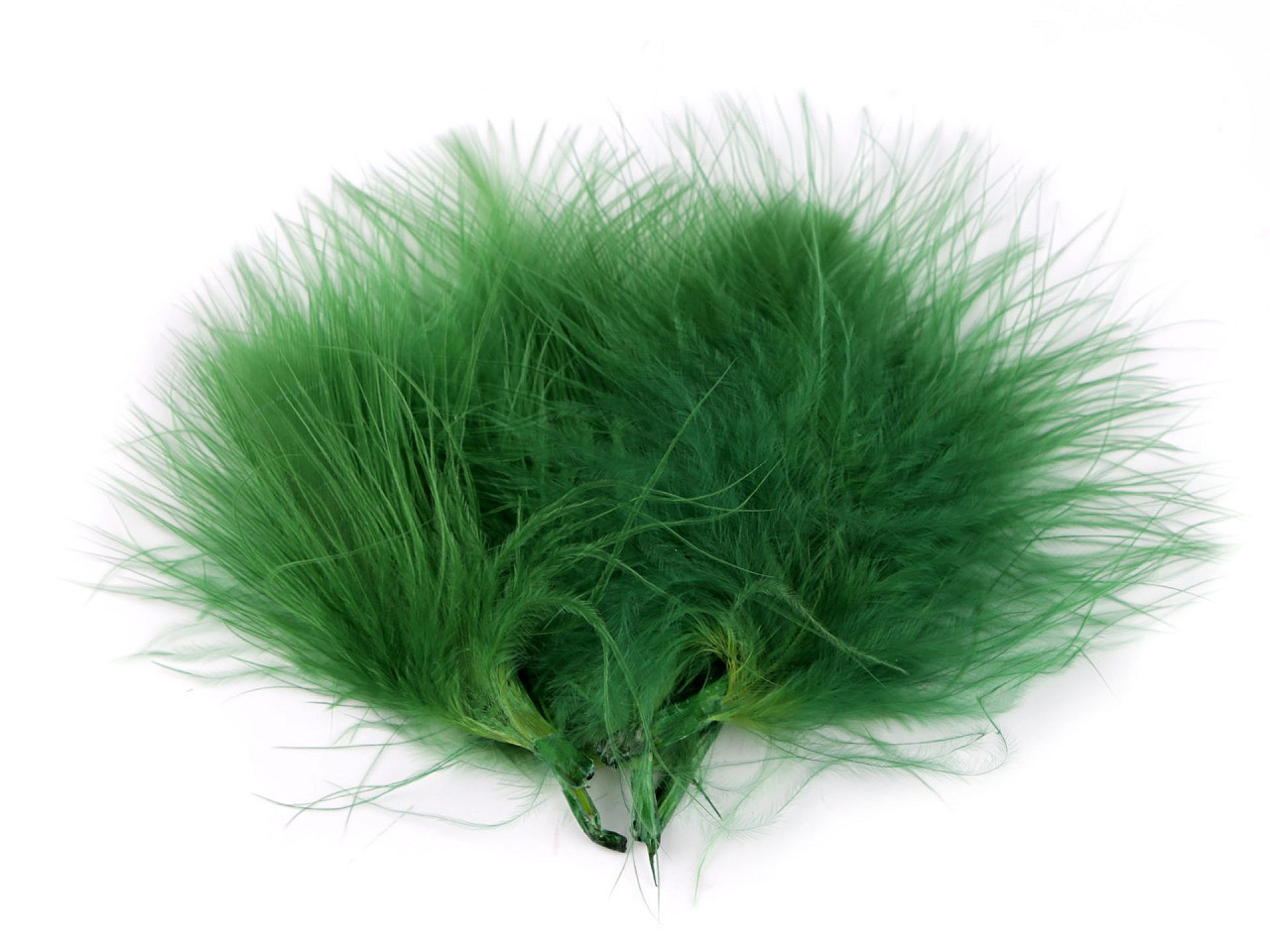 Peří marabu délka 5-12 cm, barva 7 zelená tmavá