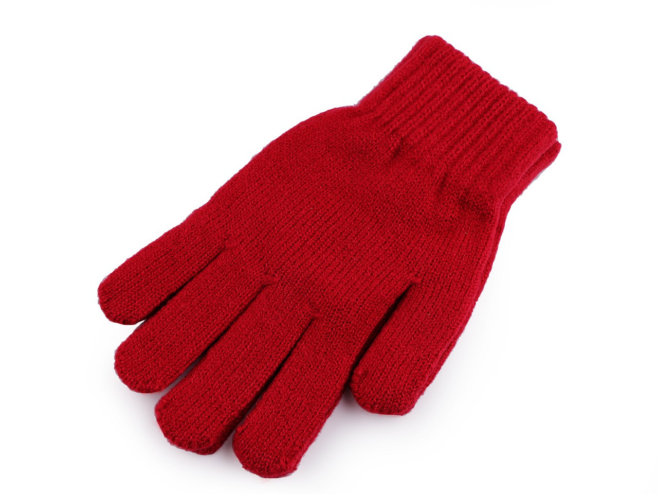 Dámské pletené rukavice, barva 5 červená