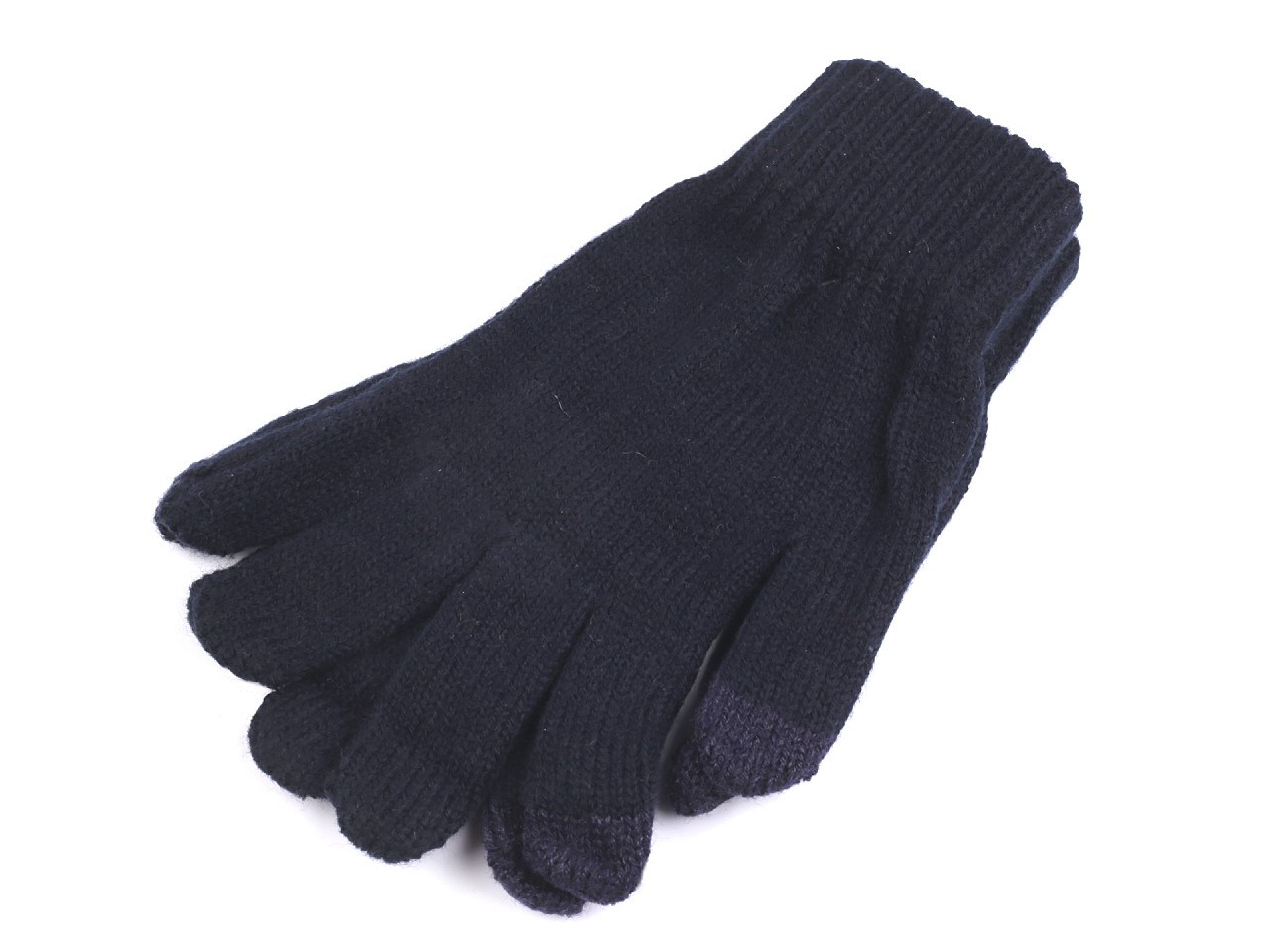Dámské pletené rukavice, barva 27 modrá tmavá