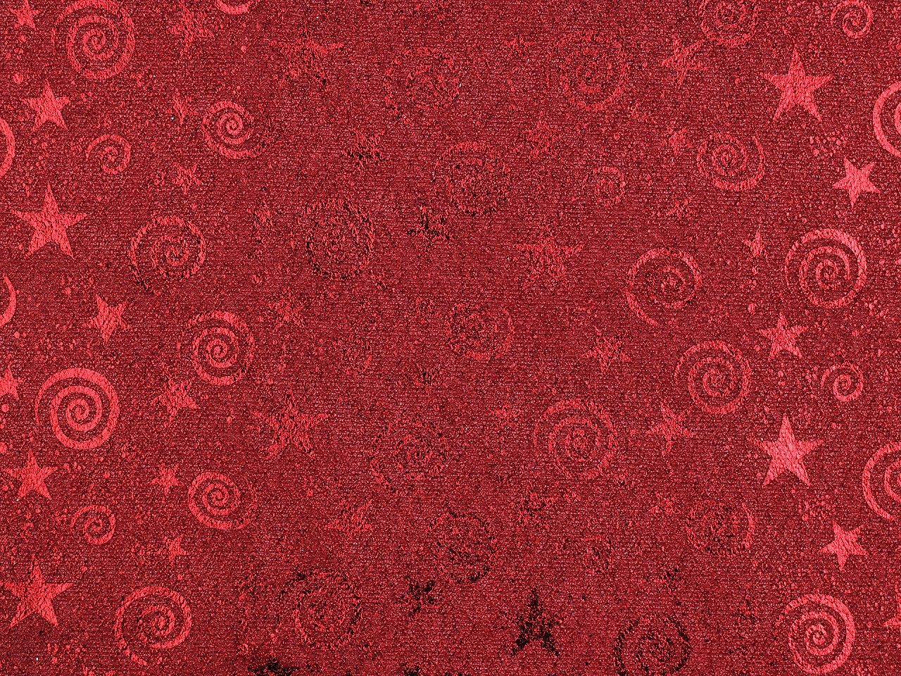 Dekorační lurexová látka vánoční, barva 3 červená
