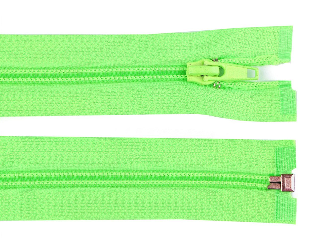 Spirálový zip šíře 5 mm délka 55 cm bundový POL, barva 333 zelená elektrická neon