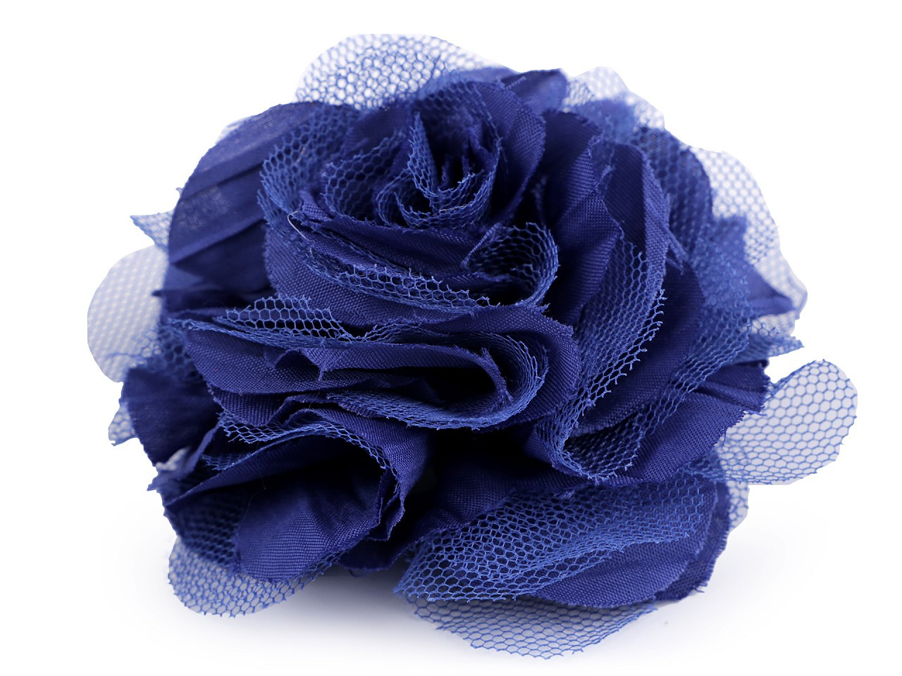 Brož / ozdoba růže Ø9 cm, barva 22 modrá