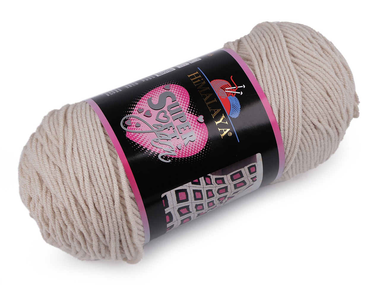 Pletací příze Super Soft Yarn 200 g, barva 2 (80821) béžová světlá