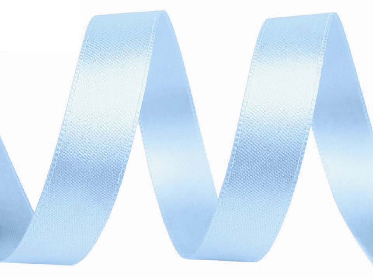 Atlasová stuha oboulící šíře 15 mm, barva 401 modrá světlá