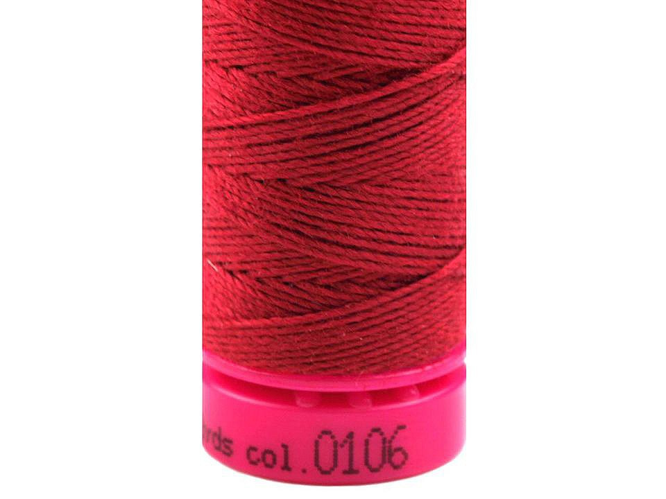 Polyesterové nitě Aspo 30 / riflové návin 30 m, barva 106 Fiery Red