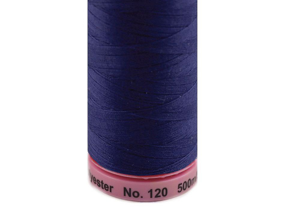 Polyesterové nitě návin 500 m Aspo Amann, barva 0016 Mood Indigo