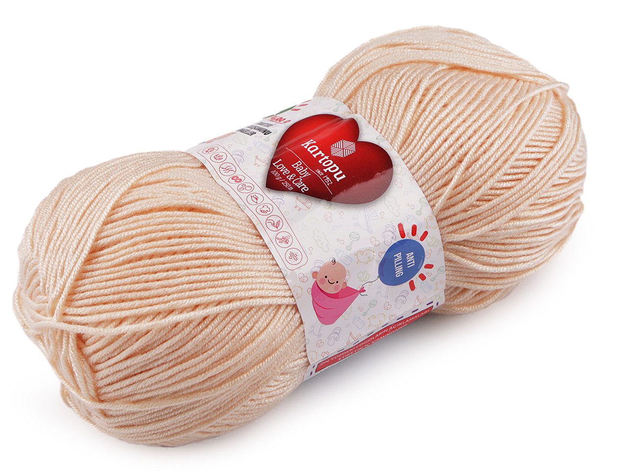 Pletací příze Baby Love a Care 100 g, barva 35 (353) béžová světlá