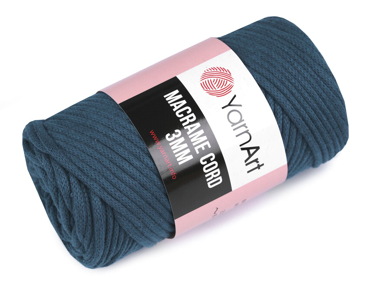 Pletací příze Macrame Cord 250 g, barva 12 (789) petrolejová