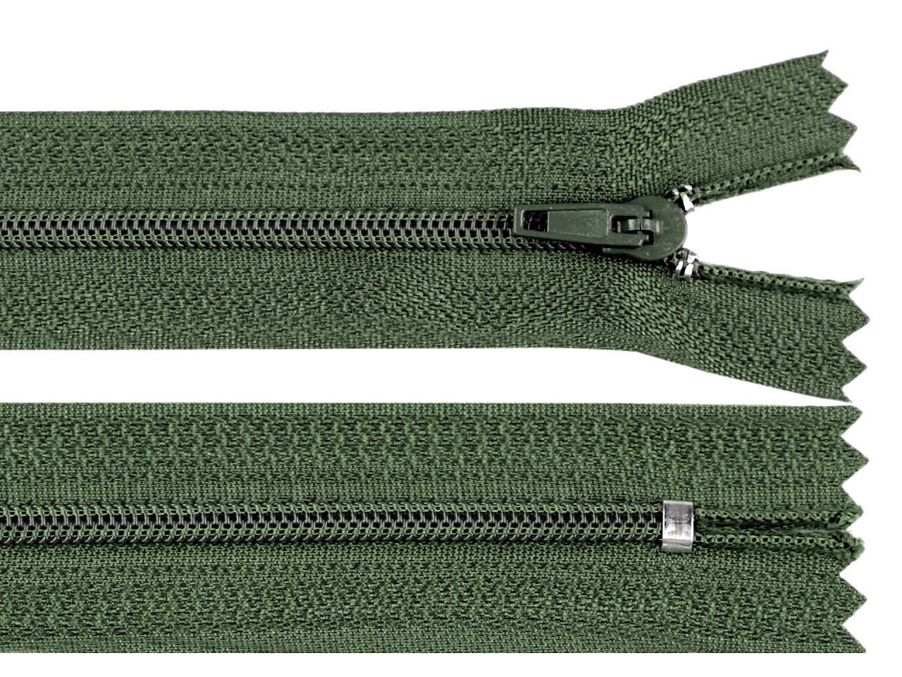 Spirálový zip šíře 3 mm délka 35 cm pinlock, barva 263 zelenošedá
