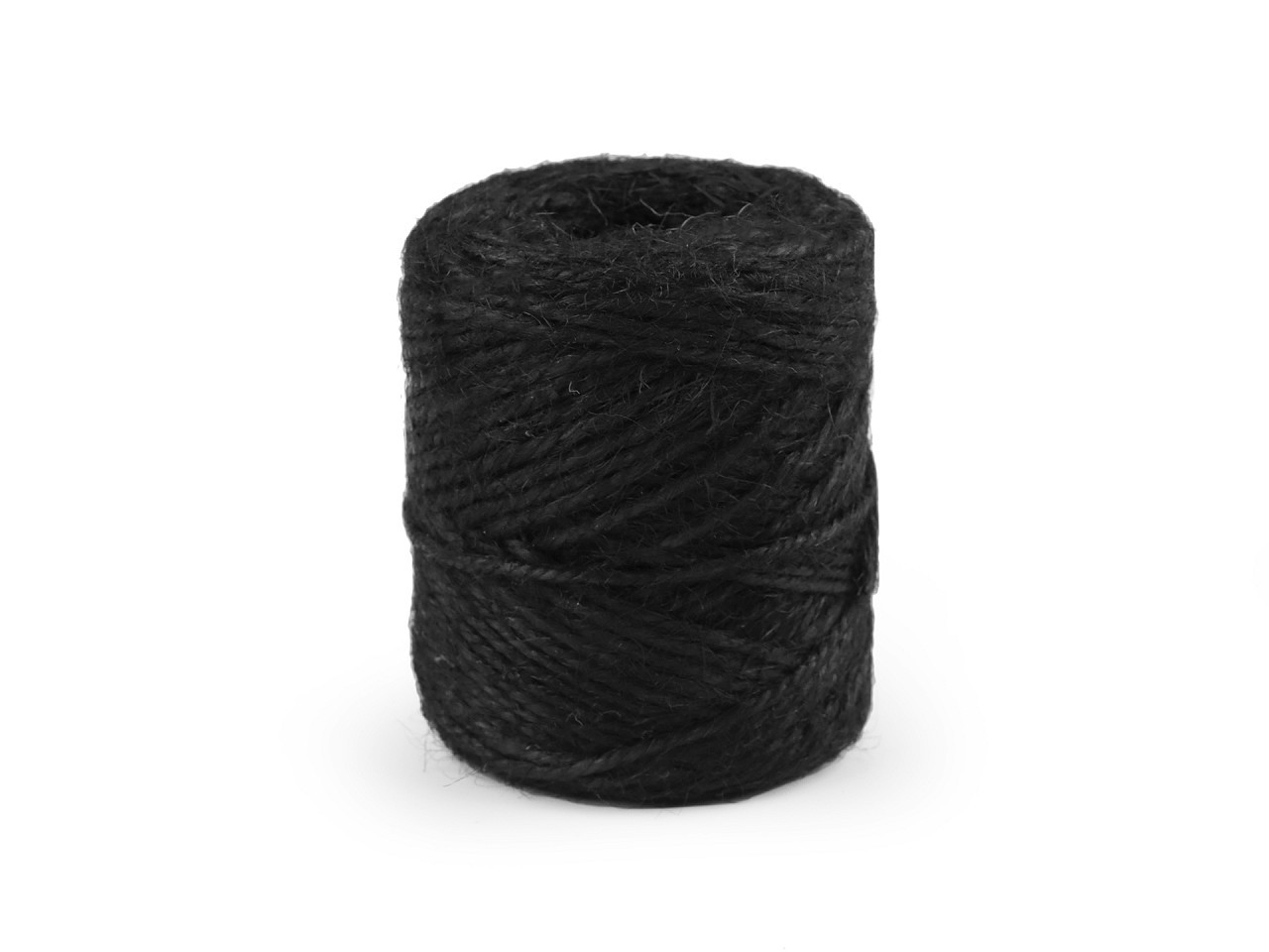 Jutový provázek Ø2 mm k pletení a háčkování 100 g, barva 7 (19) černá