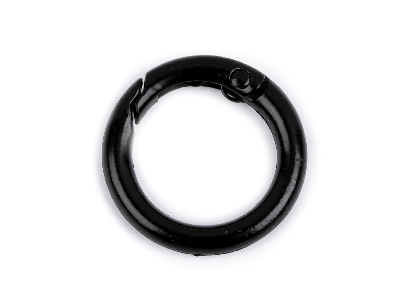 Fotografie Karabina kulatá na kabelky / kroužek na klíče Ø16 mm, barva 6 černý lak