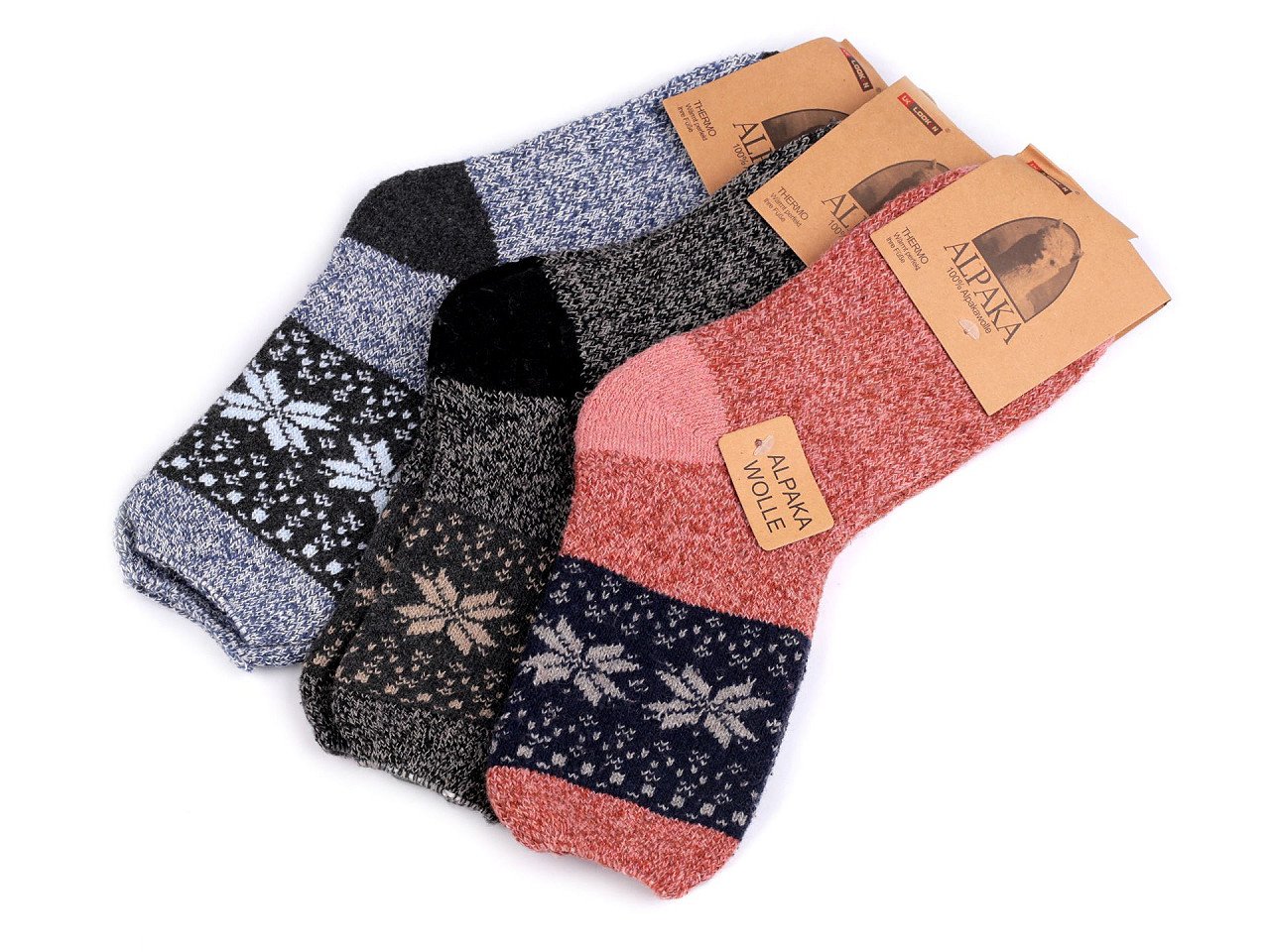 Dámské ponožky thermo Alpaka, barva 5 (vel. 39-42) mix náhodný