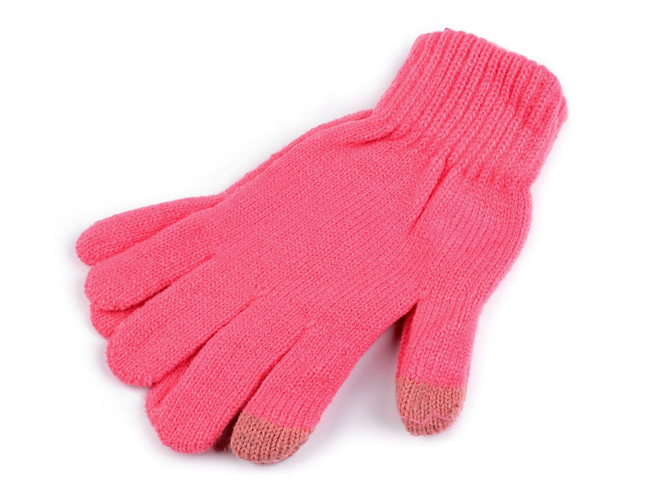 Dámské pletené rukavice, barva 25 jahodová světlá