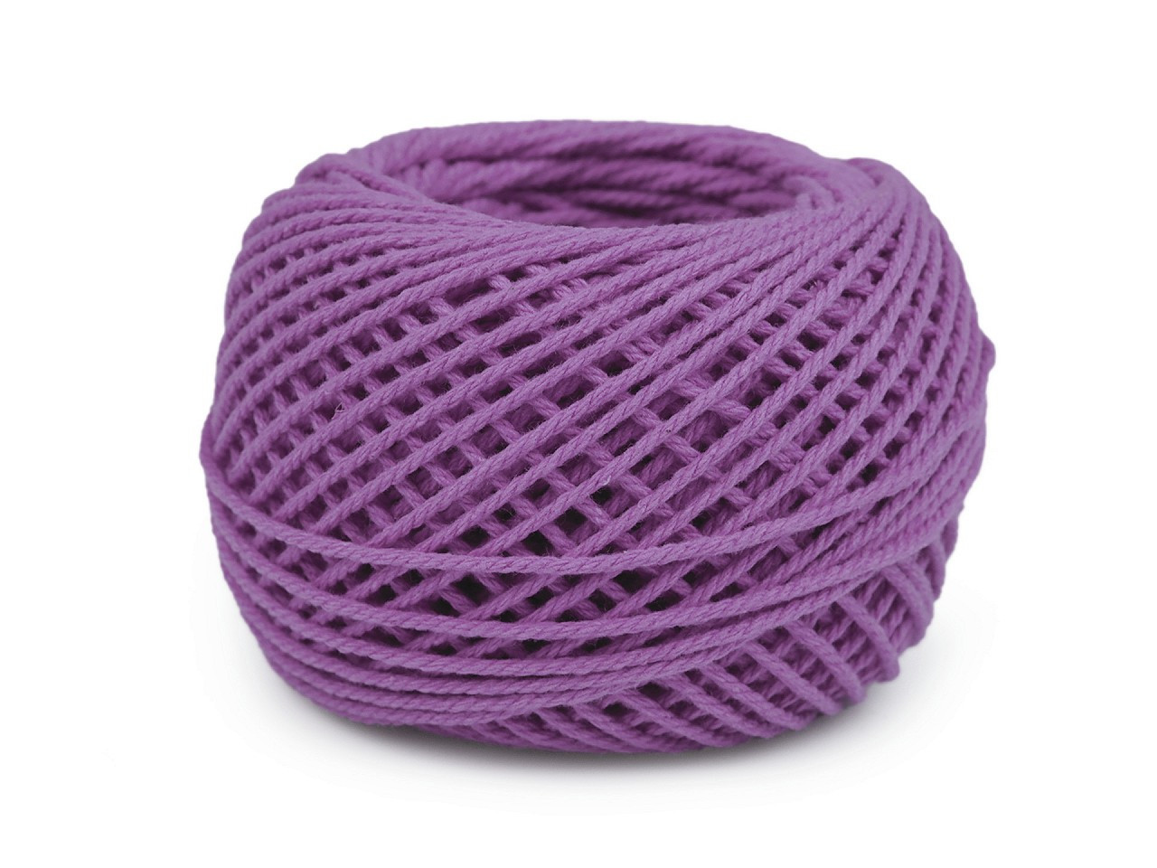 Bavlněná příze macrame / háčkovací 40 g, barva 26 (25) fialová