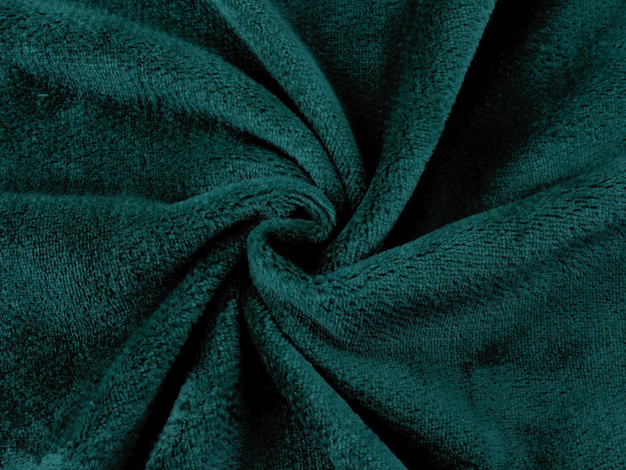 Wellsoft minky oboustranný / flanel samet fleece, barva 24 zelená lesní
