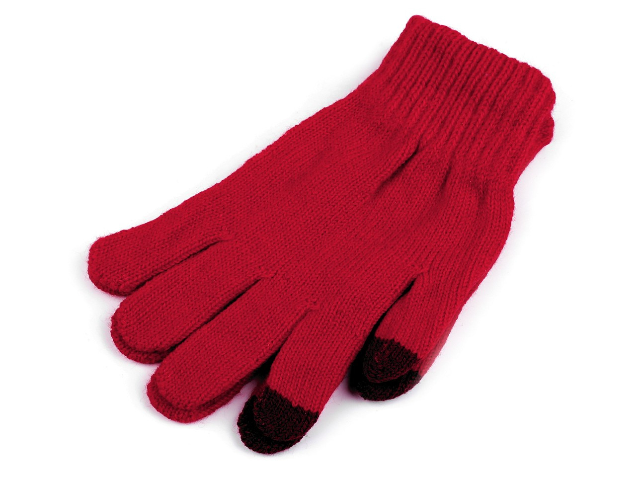 Dámské pletené rukavice, barva 20 červená