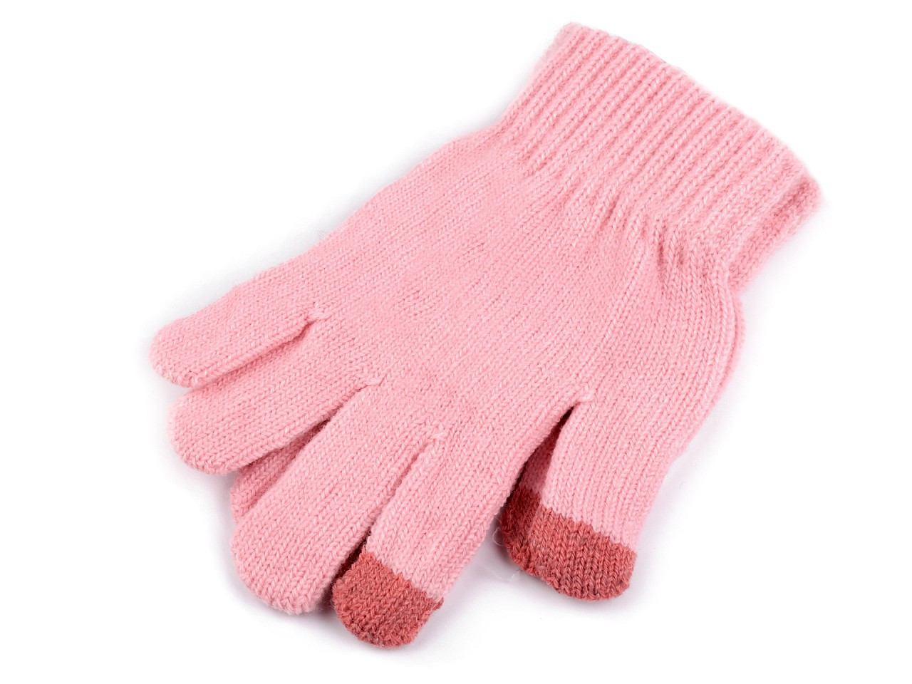 Dámské pletené rukavice, barva 18 růžová sv.