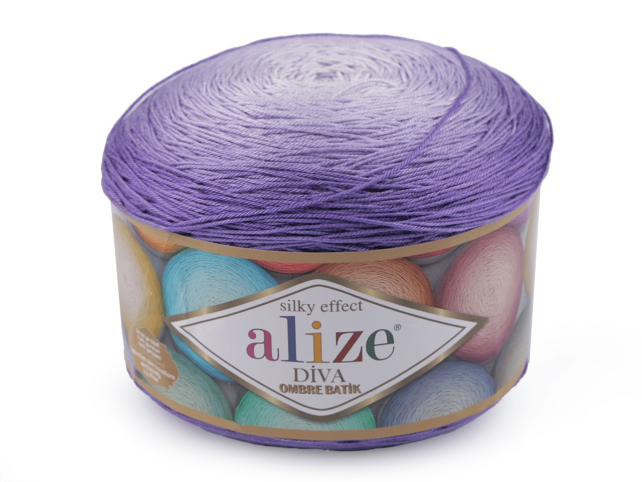 Pletací příze Diva Ombre Batik 250 g, barva 13 (7378) fialková