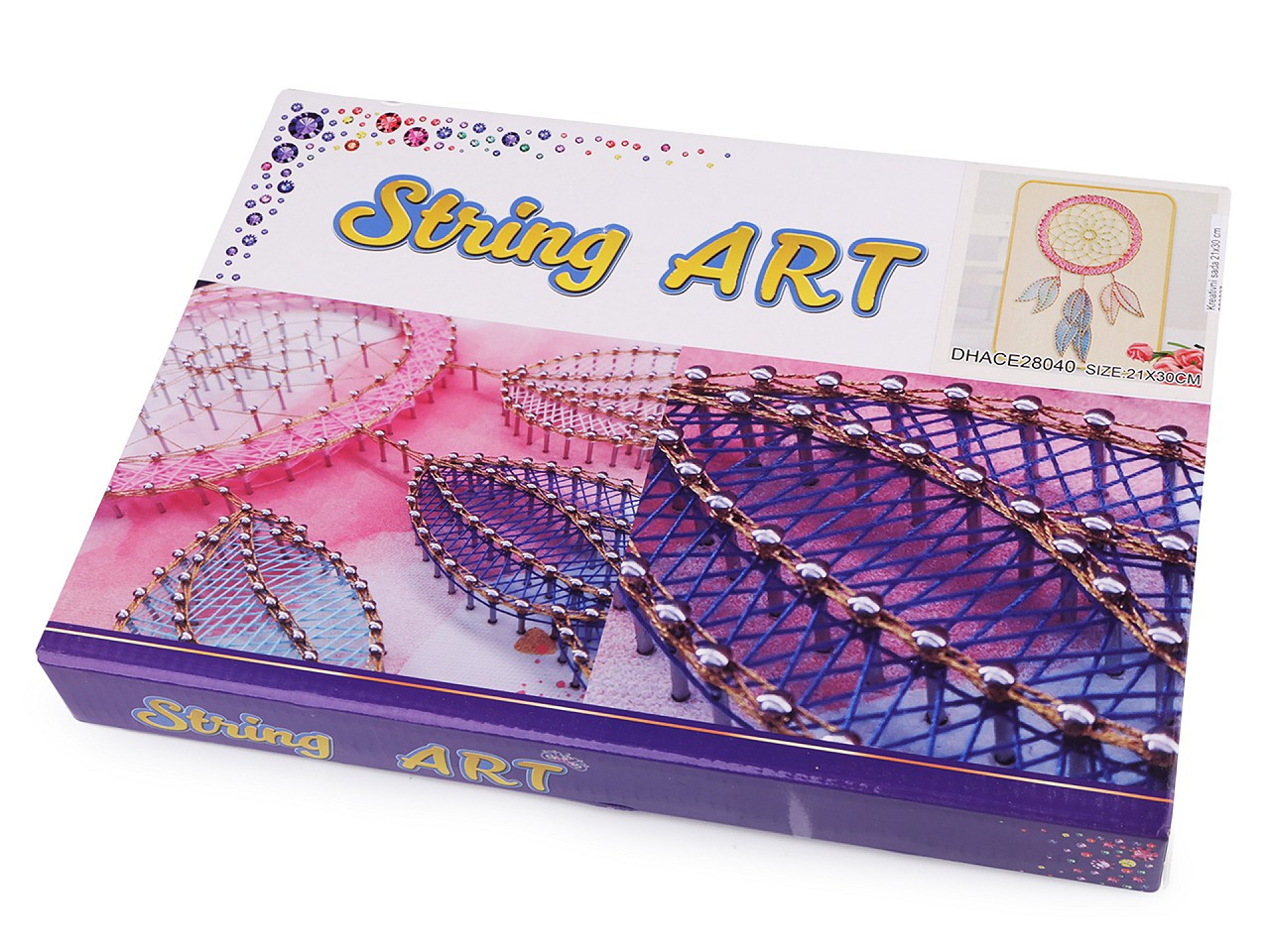 Kreativní sada String Art - tvoříme se šnůrkami 21x30 cm, barva 2 viz foto lapač snů