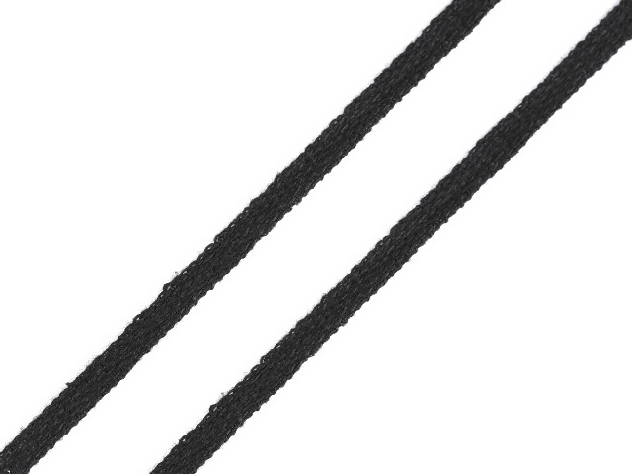 Bavlněná šňůra - pertle šíře 3 mm, barva 3 černá