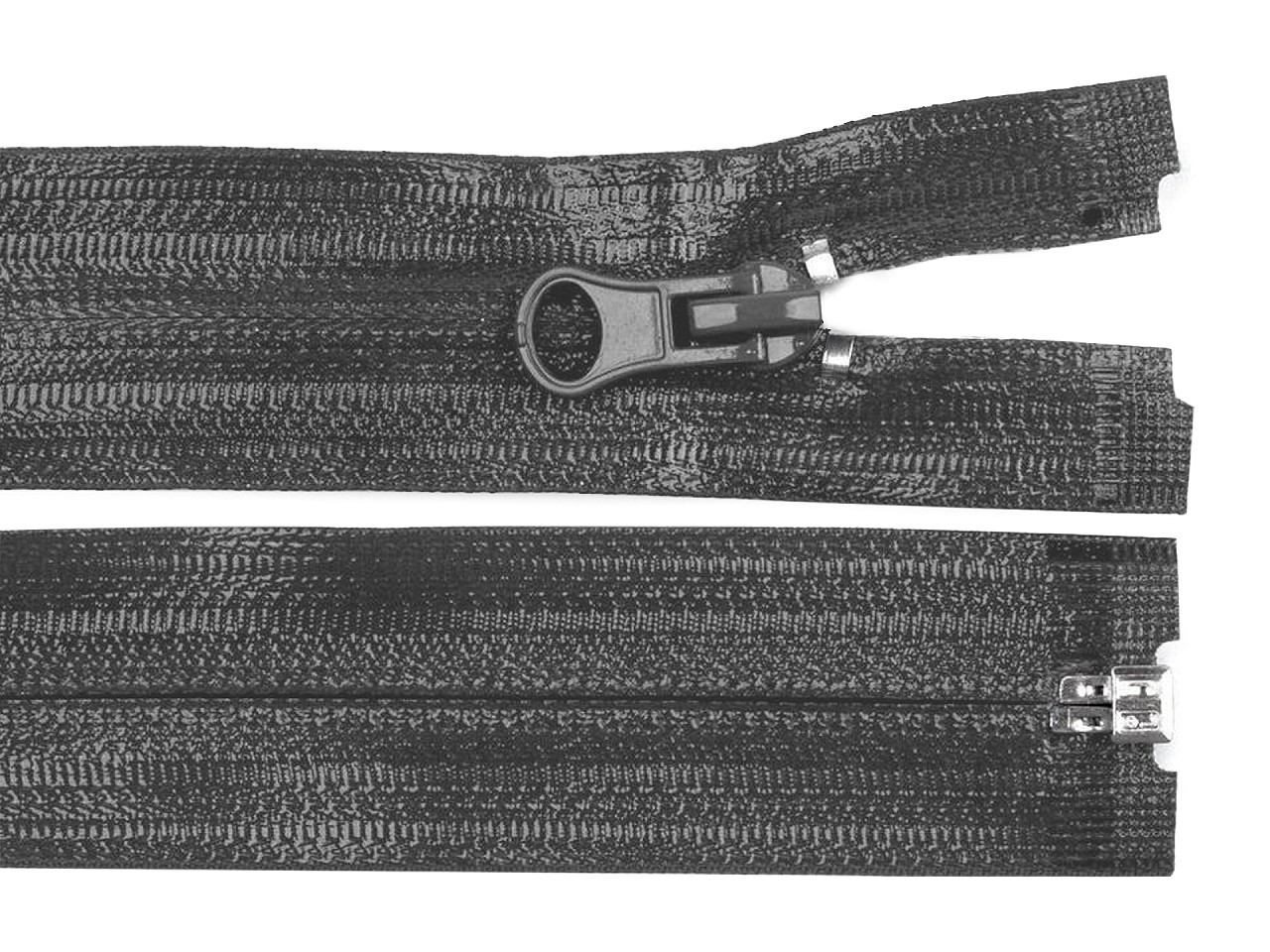 Voděodolný zip šíře 7 mm délka 65 cm spirálový, barva 312 šedá tmavá