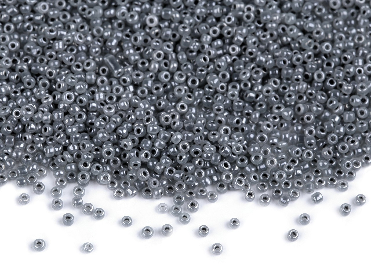 Rokajl 15/0 - 1,5 mm perleťový, neprůhledný, barva M340 šedá