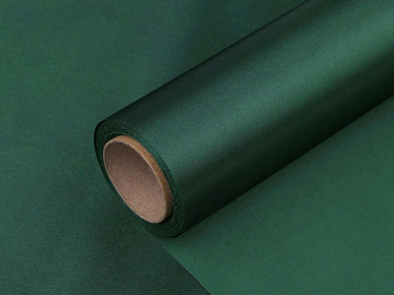 Satén jednostranný šíře 36 cm, barva 128 zelená tmavá