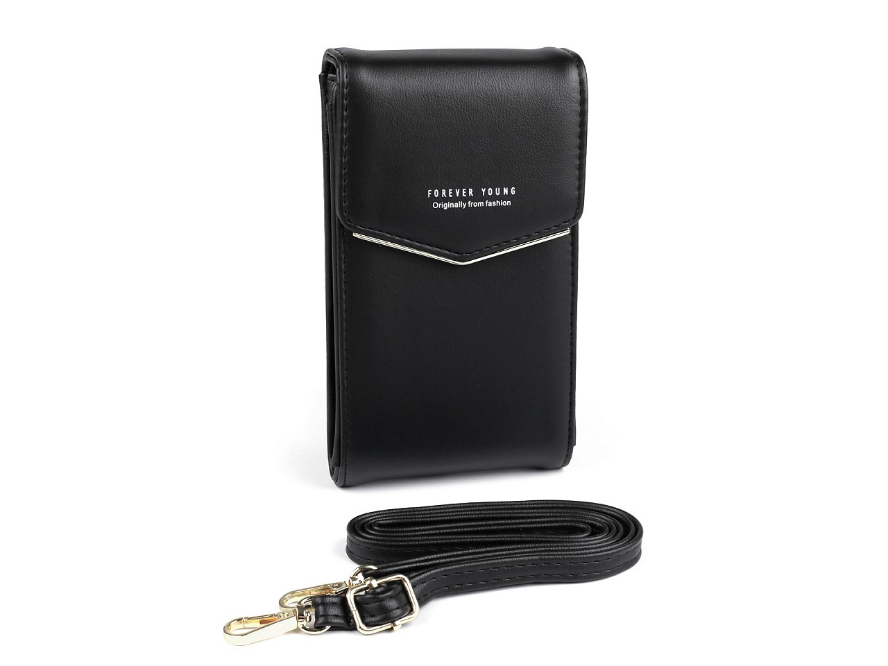 Peněženka s pouzdrem na mobil 11x19 cm, barva 7 černá