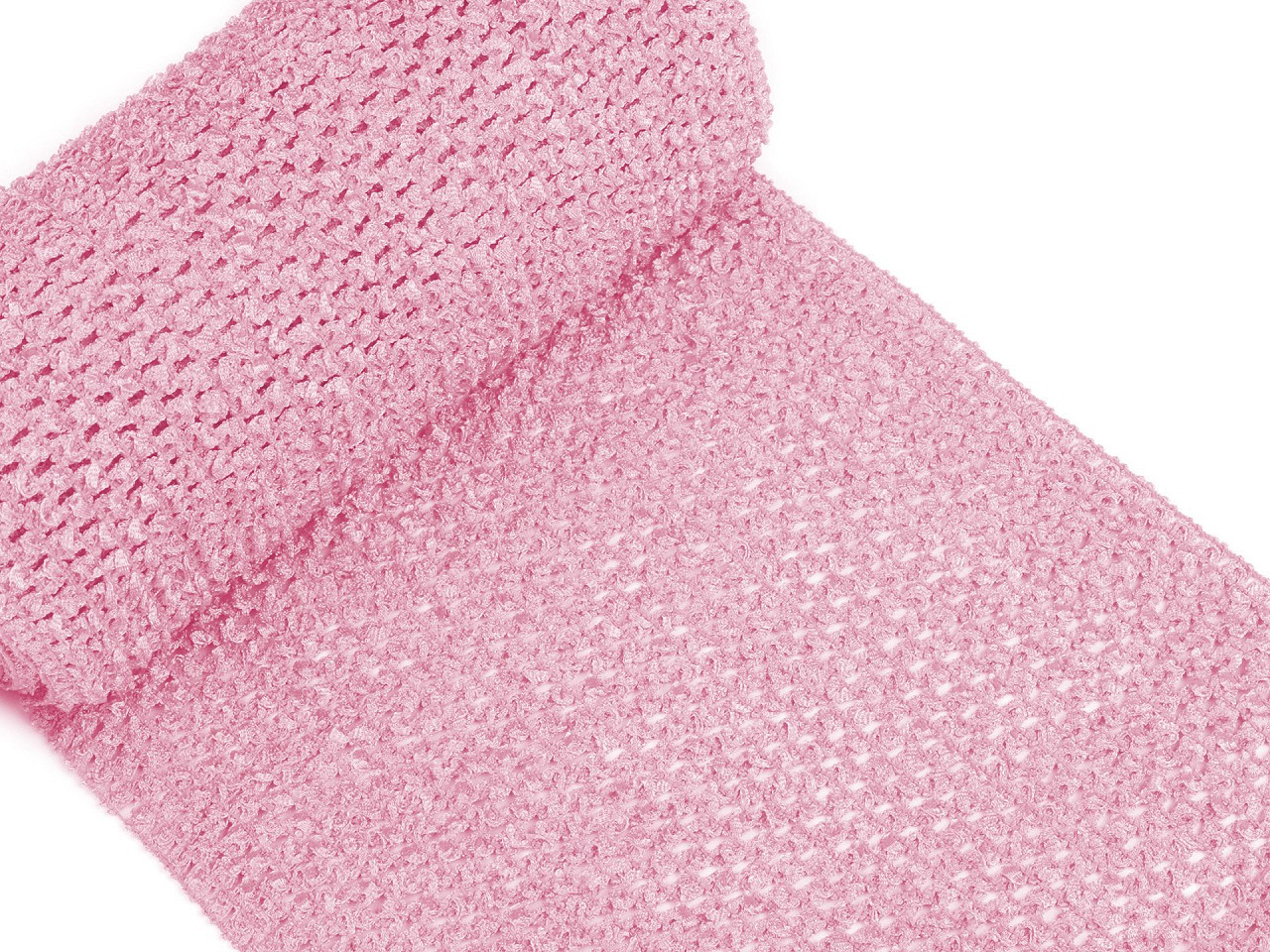 Síťovaná pruženka šíře 24-25 cm pro výrobu tutu sukýnek, barva 1 růžová sv.