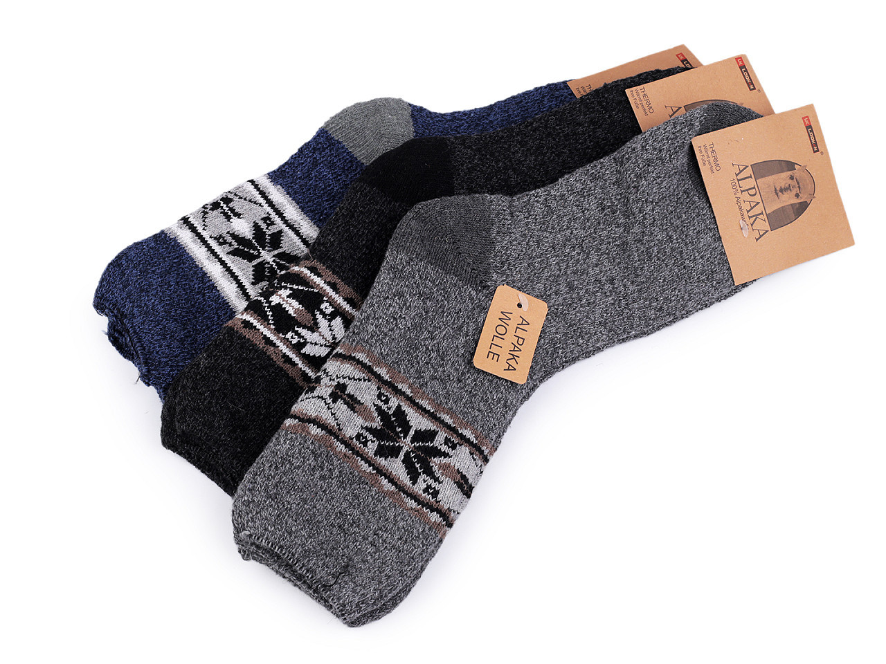 Pánské ponožky thermo Alpaka, barva 6 (43-47) mix náhodný