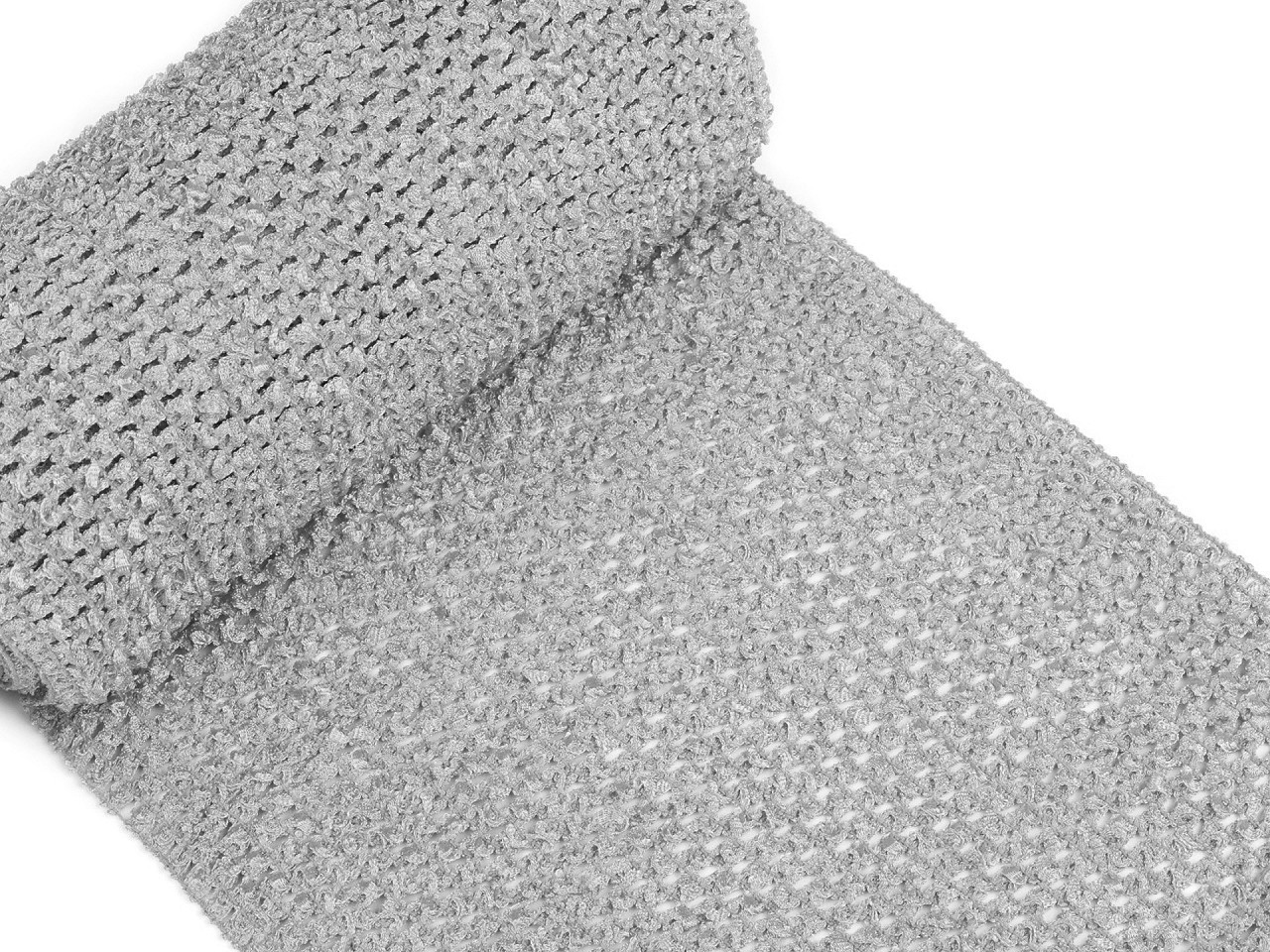 Síťovaná pruženka šíře 24-25 cm pro výrobu tutu sukýnek, barva 6 šedá nejsvětlější