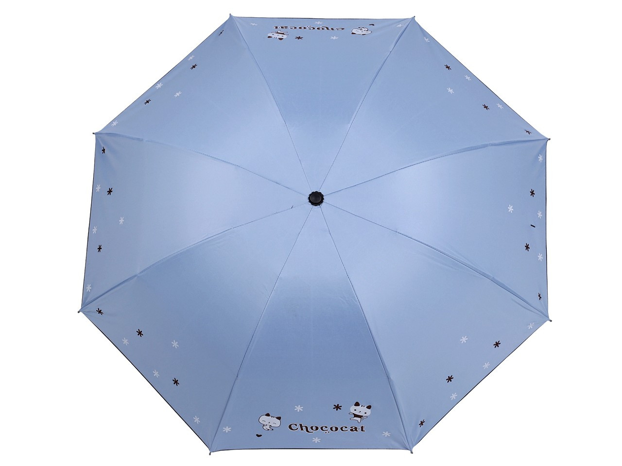 Dámský skládací deštník květy, barva 12 modrá pomněnková