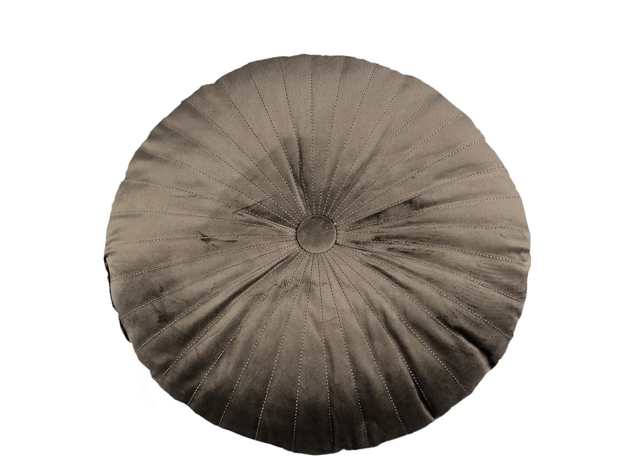 Kulatý sametový polštář Ø40 cm, barva 8 šedá paloma
