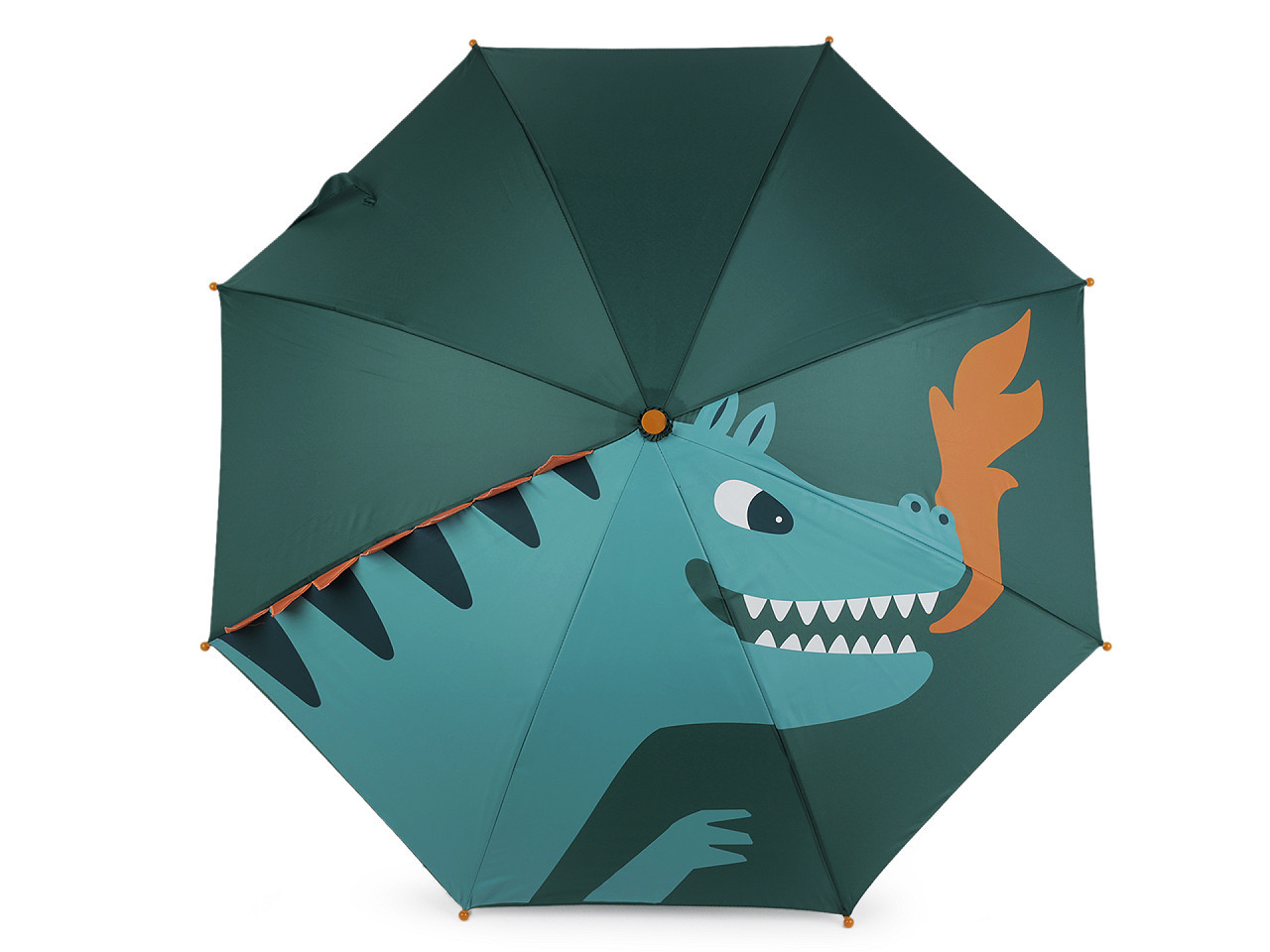 Dětský deštník jednorožec, dinosaurus, barva 4 zelená tmavá dinosaurus