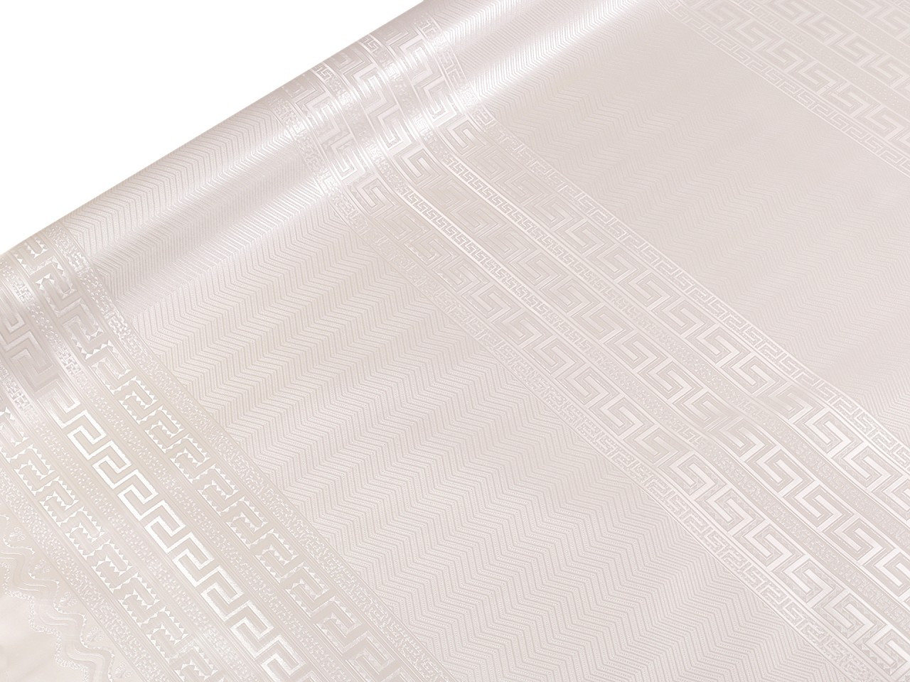 Ubrusovina PVC s textilním podkladem, barva 1 krémová nejsvět.